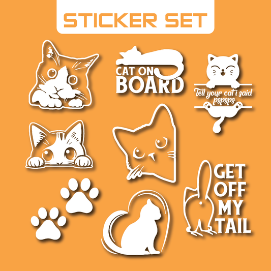 Vehicle Sticker: Cat Sticker Set 001