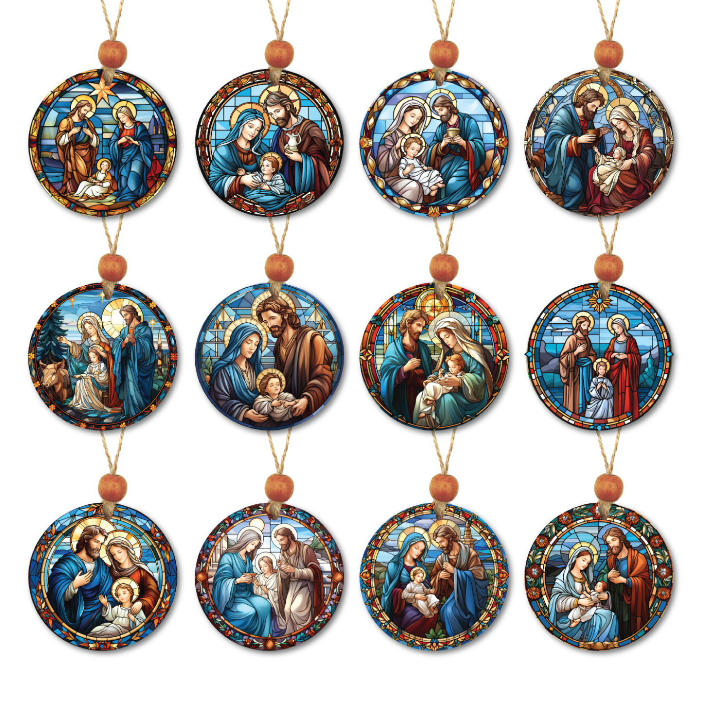 Acrylic Christmas Ornament: Holy Family Set