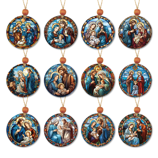 Acrylic Christmas Ornament: Holy Family Set