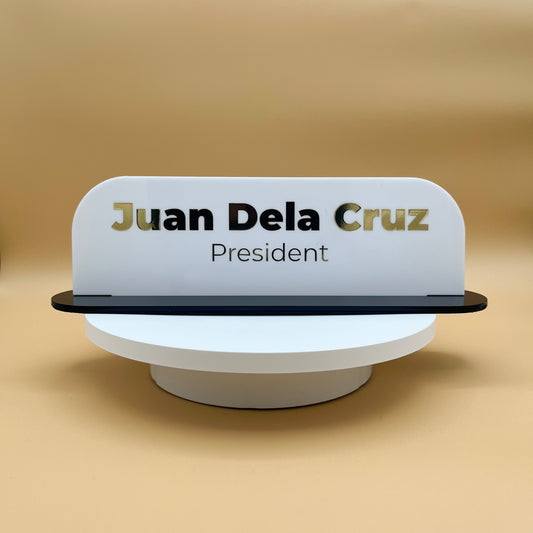 Desk Name Plate: Basic Rectangle Shaped