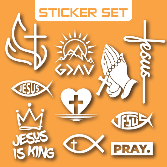 Vehicle Sticker: Jesus Sticker Set 001