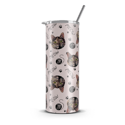 20oz. Slim Tumbler: Meow Toy