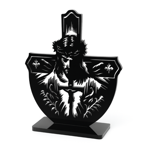 Acrylic Standing Decor: Jesus Face Cross